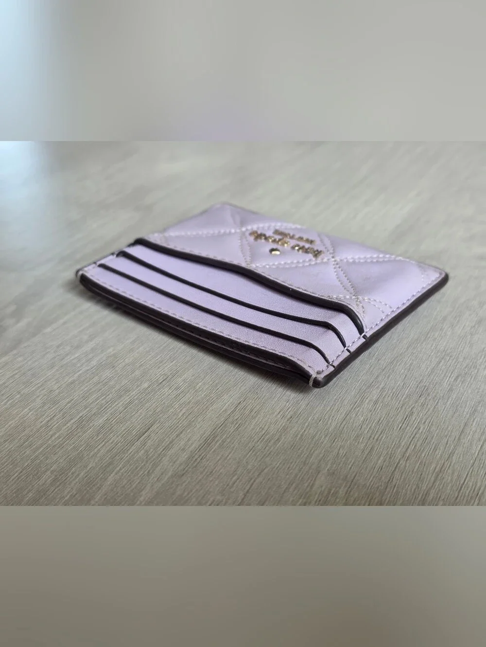kate spade Quilted Card Holder in Light Lavender